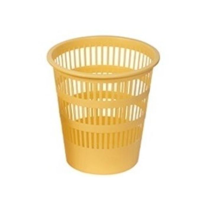 Papelera Plastico Rejilla Faibo 12 L Amarillo Pastel