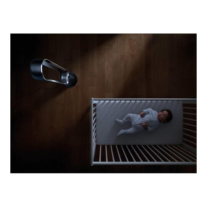 Dyson AM07 Ventilador sin Aspas de Pie para Habitaciones hasta 81 m³, Control Remoto, 10 Velocidades, Plata y Blanco