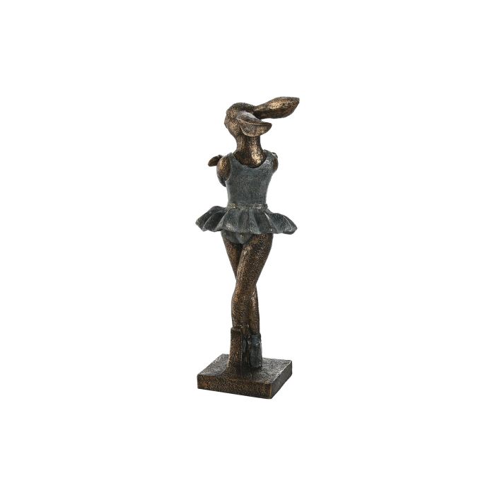 DKD Home Decor Figura Romántico Bailarina Dorado Azul Resina 12 x 30.5 x 13 cm 2