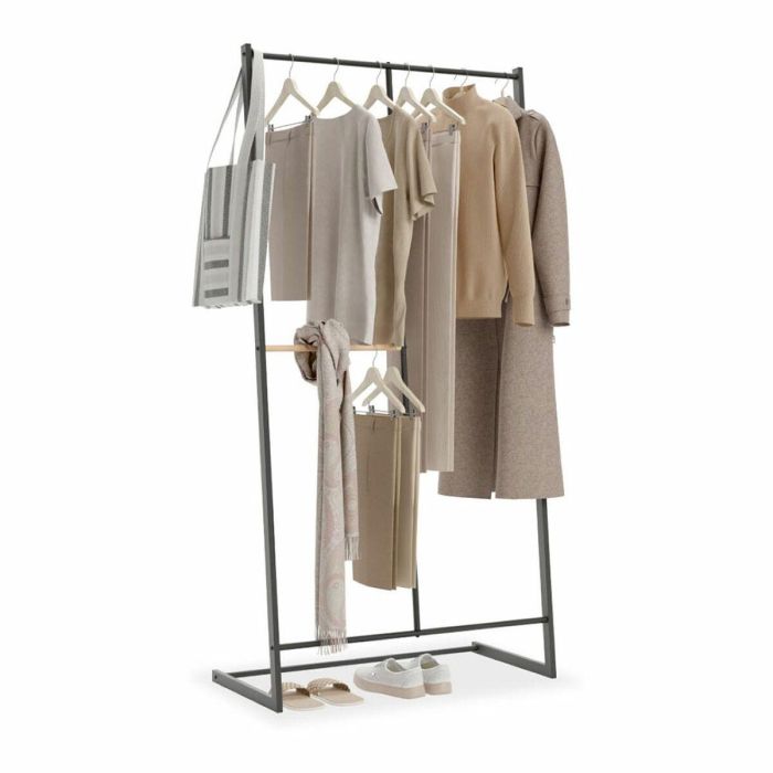 Perchero de Pie Newlux Hangy One 15 Negro Metal 80 x 40 x 160 cm 0 Perchero de Pie Newlux Hangy One 15 Negro Metal 80 x 40 x 160 cm 0