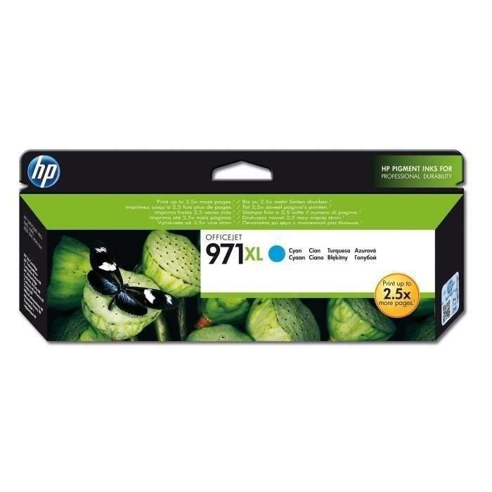 HP Cartucho de Tinta Original 971XL Alta Capacidad Cian 6600 Páginas