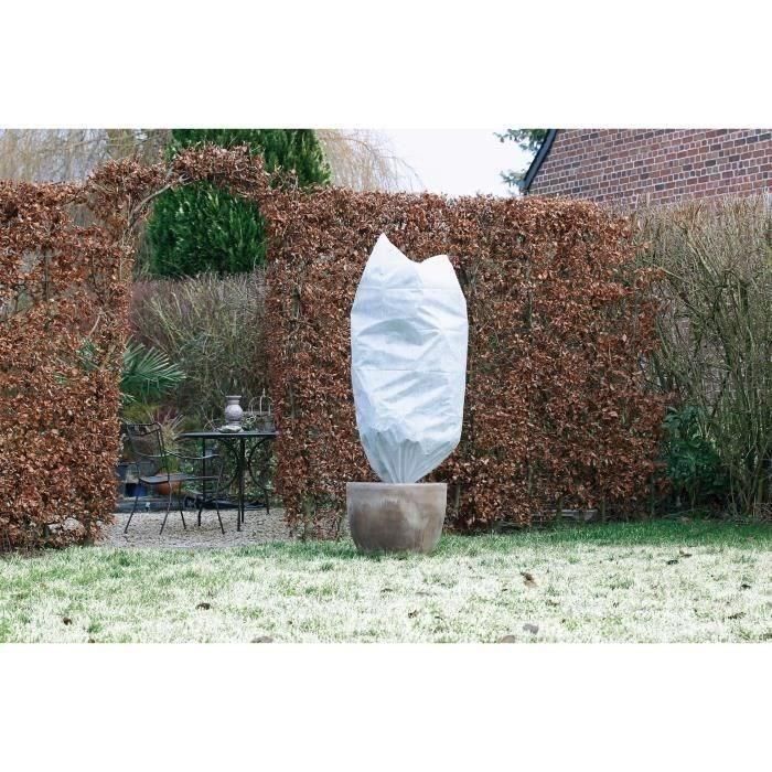 NATURALEZA Juego de 3 fundas de invierno 50 g / m² - Ø 50 cm x 1 m - Blanco NATURALEZA Juego de 3 fundas de invierno 50 g / m² - Ø 50 cm x 1 m - Blanco