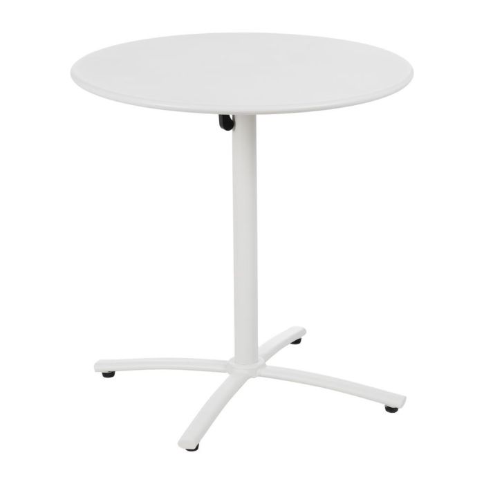 Mesa Auxiliar Plegable Blanco Acero 70 X 70 X 72 cm