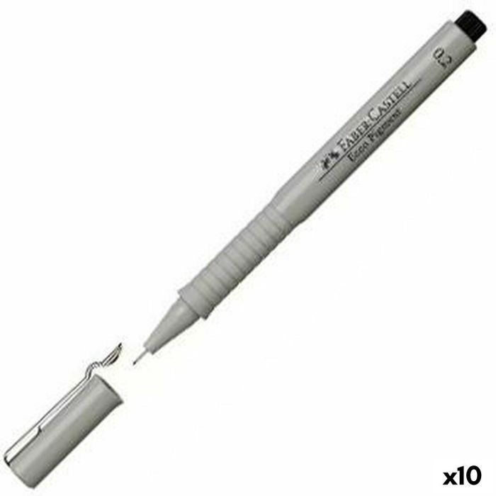 Rotuladores Faber-Castell Ecco Pigment 0,2 mm Negro (10 Unidades) Rotuladores Faber-Castell Ecco Pigment 0,2 mm Negro (10 Unidades)