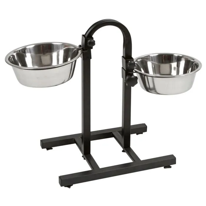 Kerbl Bar con Plato de Comida para Perros con 2 Cuencos de Acero Inoxidable de 2800 ml y Marco de PVC - Altura 52 cm 1 Kerbl Bar con Plato de Comida para Perros con 2 Cuencos de Acero Inoxidable de 2800 ml y Marco de PVC - Altura 52 cm 1