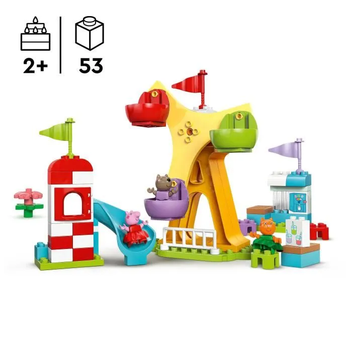 Lego DUPLO Peppa Pig 10453 Parque de atracciones - Juego de construcción para niños a partir de 2 años 1