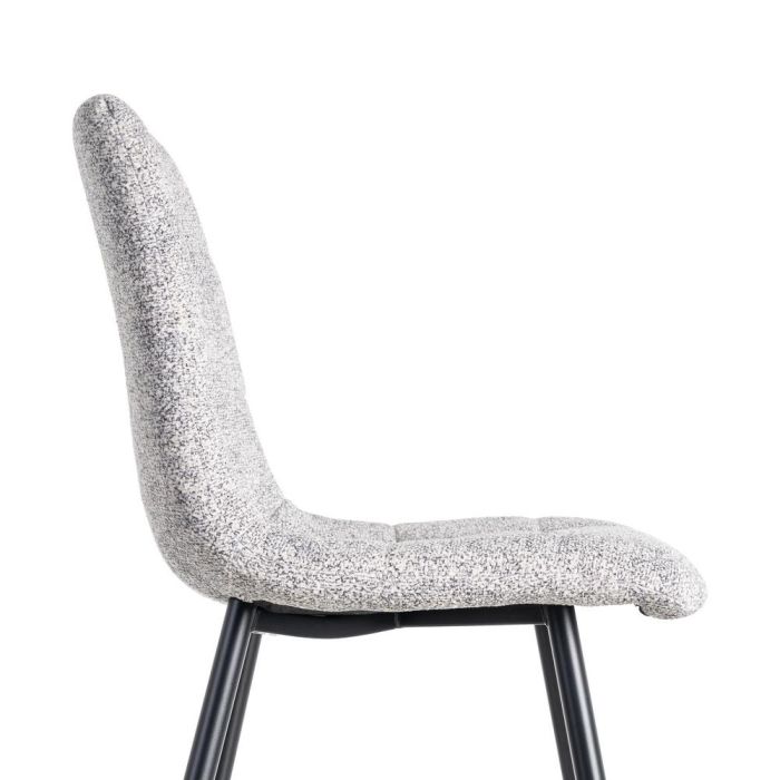 Silla Jaspeado Gris-Blanco Tejido-Metal 44 X 52 X 86 cm