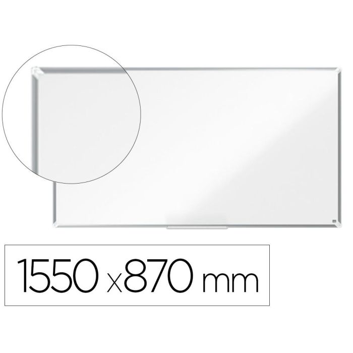 Pizarra Blanca Nobo Premium Plus Acero Vitrificado Formato Panoramico 70-' Magnetica 1550x870 mm