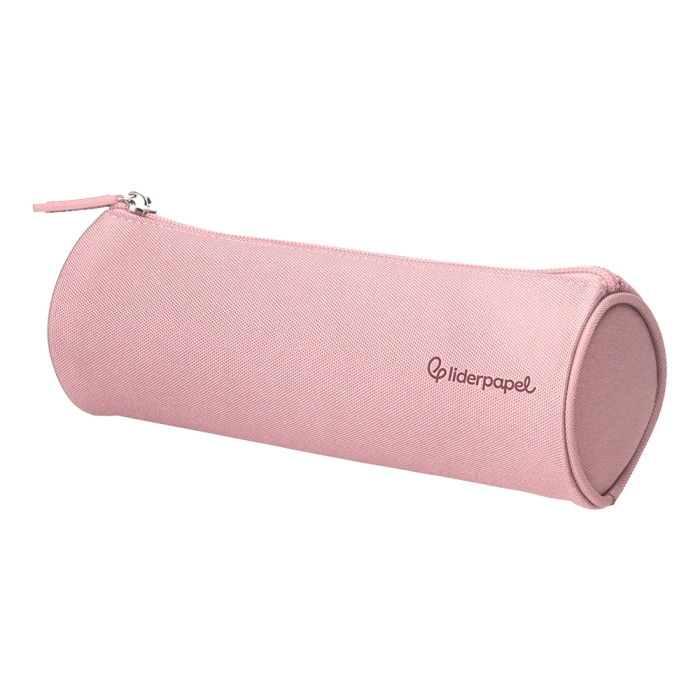 Liderpapel Estuche Portatodo Classic Cilíndrico Ancho Rosa 210x70mm 2