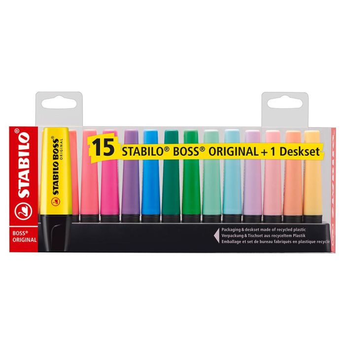 Rotulador Stabilo Boss Fluorescente 70 Blister De 15 Unidades Colores Surtidos 2