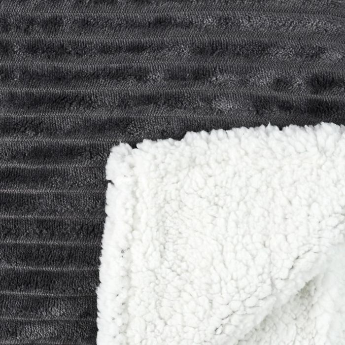 Home Deco Factory Manta Franela Gris 180x220 cm Cocooning Poliéster 4