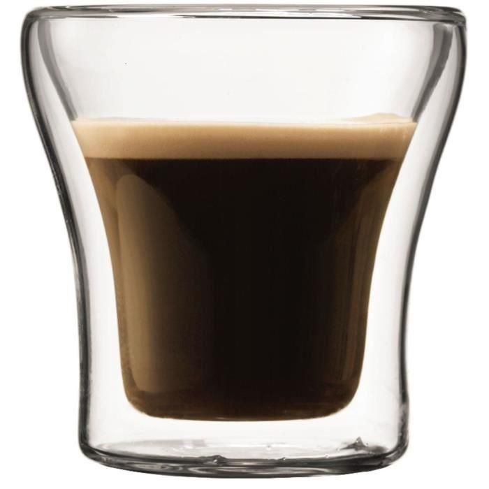Bodum BOD0727015530154 - Juego de 2 Vasos de Doble Pared Assam, 0,1 L, Transparente 1 Bodum BOD0727015530154 - Juego de 2 Vasos de Doble Pared Assam, 0,1 L, Transparente 1