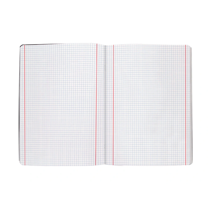 Liderpapel Libreta A5 Negra 80 Hojas 60gr Cuadro 5mm Con Doble Margen 6