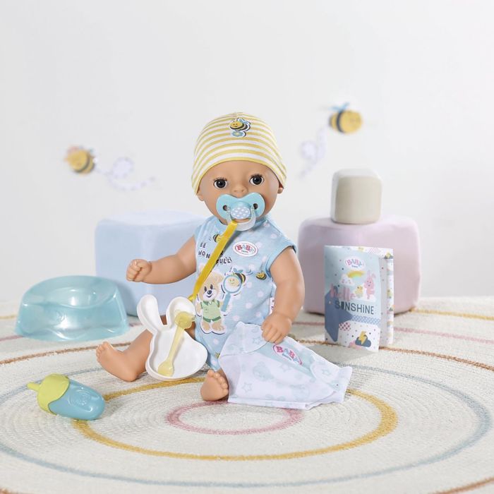 Baby Born Muñeco Niño 834602 Zapf Creation Little Magic Boy 36cm, bebe, hace pipí, cierra ojos, +12 meses