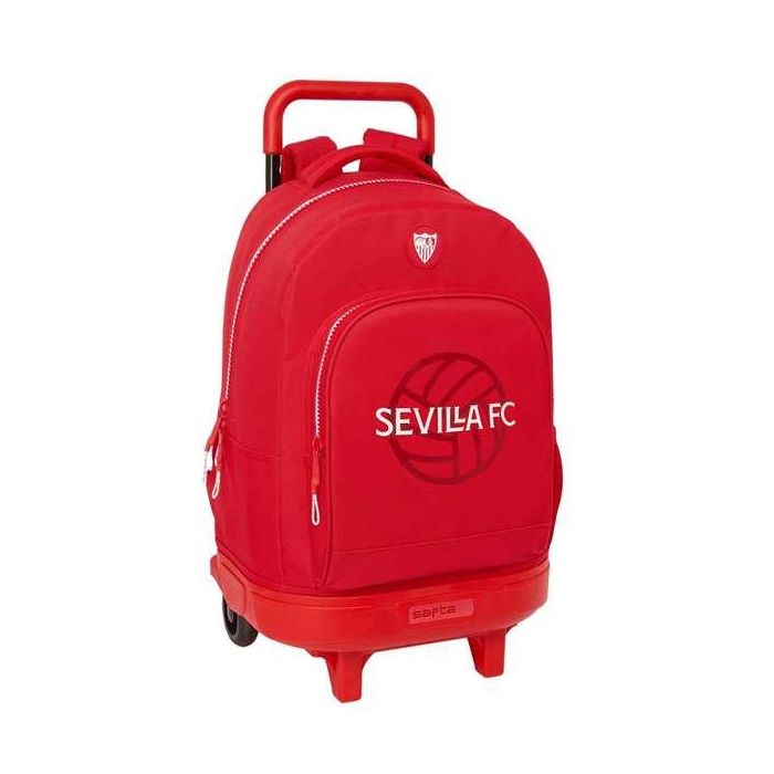 Mochila Escolar con Ruedas Sevilla Fútbol Club Rojo 33 x 45 x 22 cm