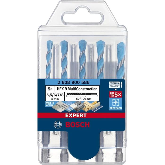 Bosch HEX-9 MC Bohrer-Set. 5tlg 5.5/6/7/8 1 Bosch HEX-9 MC Bohrer-Set. 5tlg 5.5/6/7/8 1