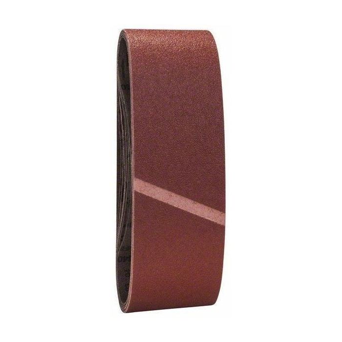 Bosch Juego de 9 Abrasivos de Correa para Lijadora de Banda 75x533 mm Granos Surtidos 60, 80, 100 para Madera y Metal