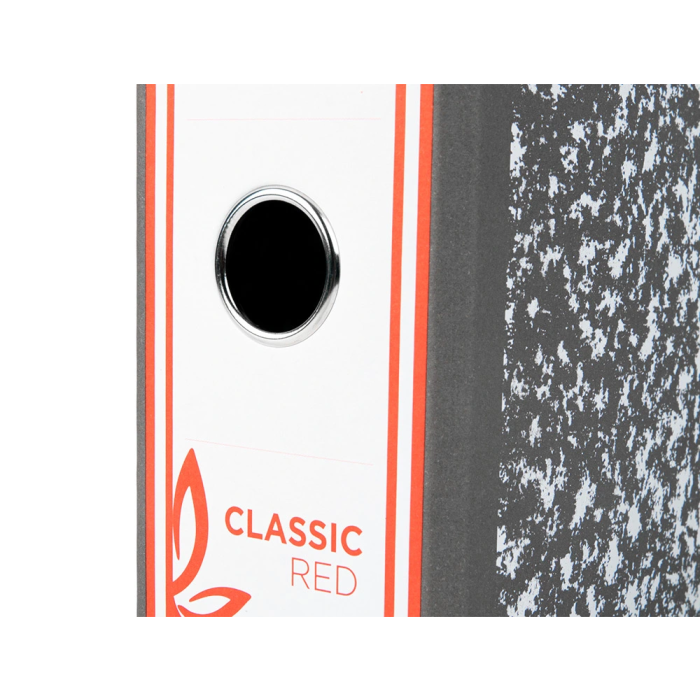 Liderpapel Archivador de palanca Classic Folio Rojo Cartón Entrecolado Lomo 80mm Gris Compresor Metálico 5