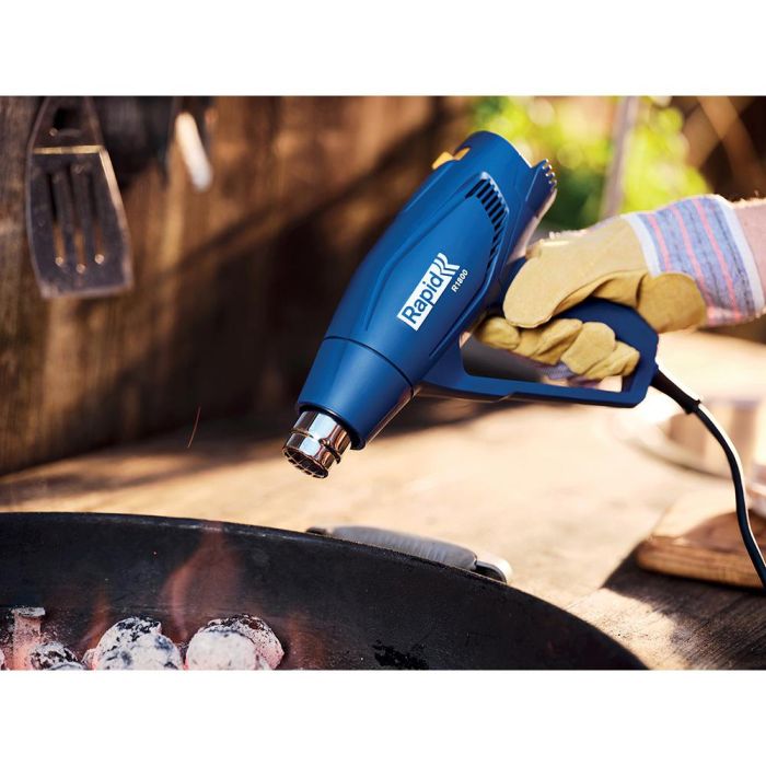 Rapid Pistola de aire caliente R1800 1800W, 300°C y 550°C, flujo de aire ajustable, para descongelar, encerar skis y más 5 Rapid Pistola de aire caliente R1800 1800W, 300°C y 550°C, flujo de aire ajustable, para descongelar, encerar skis y más 5