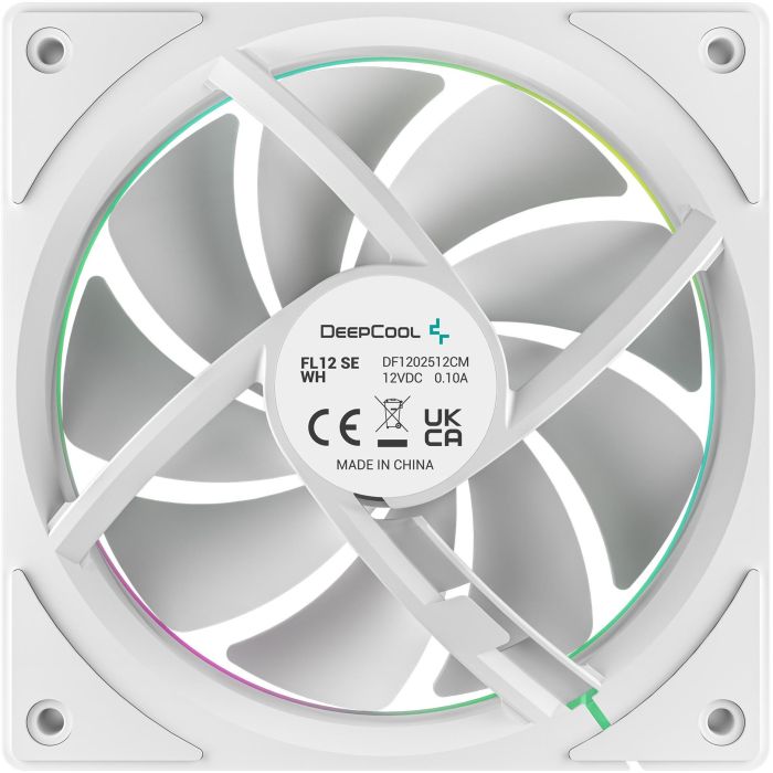 DeepCool FL12 SE 3IN1 Ventilador 120mm Blanco Carcasa PC, PWM, Iluminación LED Multi, Pack 3 3