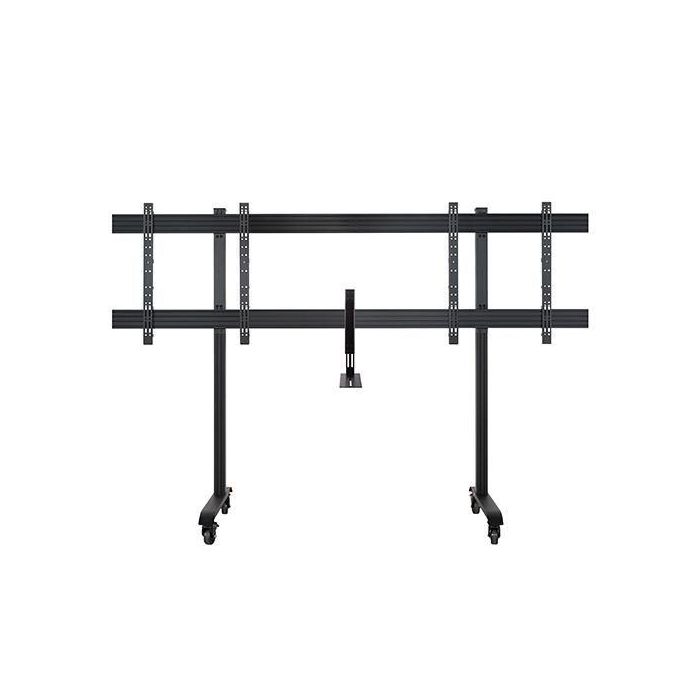 B-Tech BT8518 Carrito Móvil Premium XXL Doble Pantalla para Videoconferencia VESA 1000x800
