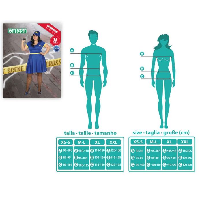 Disfraz Policia Fbi Mujer Adulto Azul XXL 1 Disfraz Policia Fbi Mujer Adulto Azul XXL 1