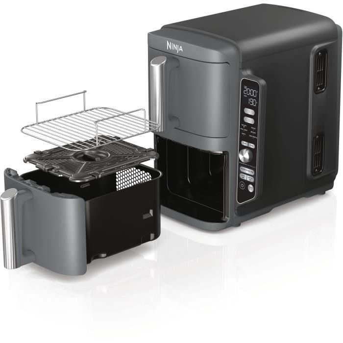 Freidora de Aire Vertical Ninja 6 en 1 MAX 9.5L - 2 Cajones, Apto para 8 Personas, Air Fry, Asar, Hornear, Ref. FREIDORA AIRE VERTICAL 6EN1 MAX 9.5L 3 Freidora de Aire Vertical Ninja 6 en 1 MAX 9.5L - 2 Cajones, Apto para 8 Personas, Air Fry, Asar, Hornear, Ref. FREIDORA AIRE VERTICAL 6EN1 MAX 9.5L 3