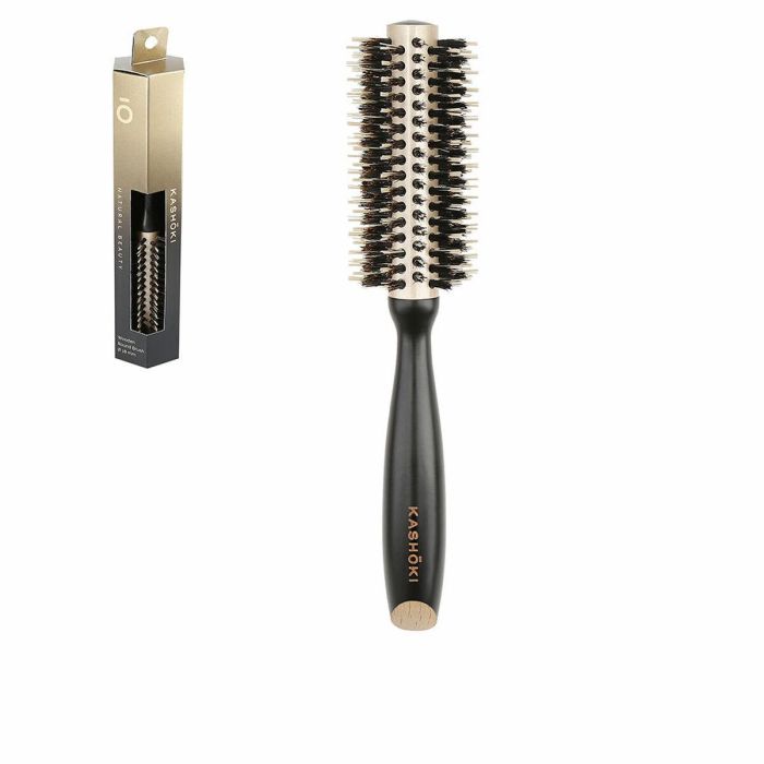 Kashōki Natural Beauty Cepillo Redondo de Madera 18mm Cerdas Jabalí y Nylon, Cuerpo Cerámica, para Cabello Fino 1 unidad 0 Kashōki Natural Beauty Cepillo Redondo de Madera 18mm Cerdas Jabalí y Nylon, Cuerpo Cerámica, para Cabello Fino 1 unidad 0