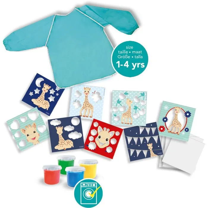 Ses Creative Sophie La Girafe Kit para Pintar con los Dedos para Niños Pequeños, Actividad de Manualidades Segura desde 12 Meses 1