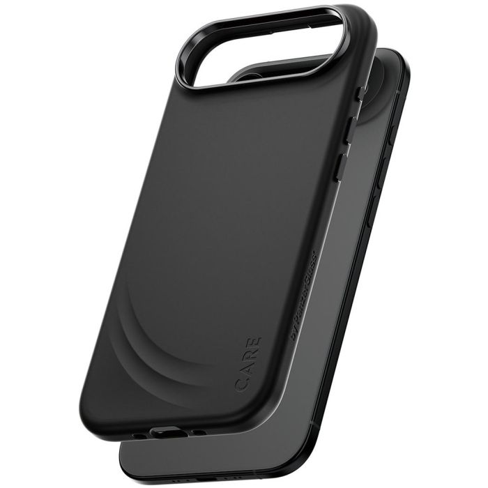 PanzerGlass Funda CARE Feature FLOW MagSafe para iPhone Air - Funda de Silicona Negra, Protección Antigolpes y Caídas