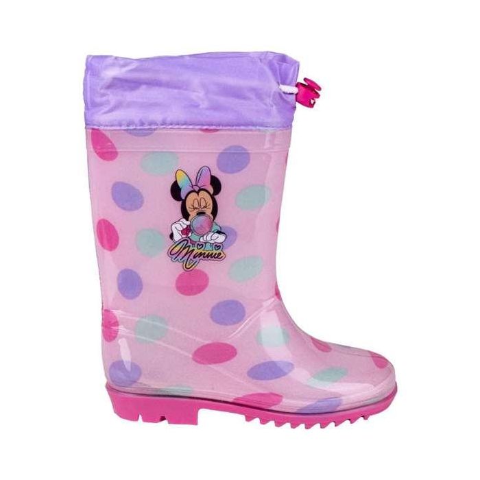 Cerdá T027 Botas de Lluvia PVC de Minnie Mouse para Niñas, Color Rosa, Talla 27. Calzado Infantil Impermeable, ideal a partir de 3 años.
