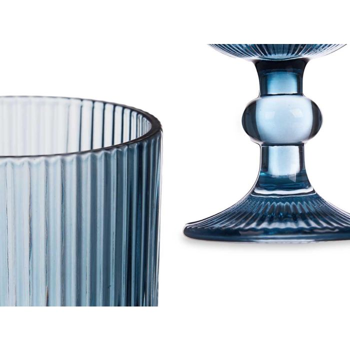 Copa Vivalto Azul Oscuro Rayas 260 ml - Cristal, 7.9x14x7.9 cm (24 Unidades) 3 Copa Vivalto Azul Oscuro Rayas 260 ml - Cristal, 7.9x14x7.9 cm (24 Unidades) 3