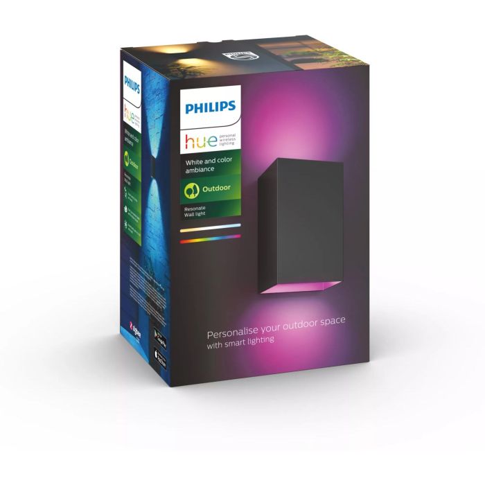 Philips Hue White & Color Ambiance Resonate Wandleuchte Schwarz 1200lm 4