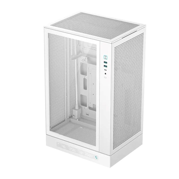 DeepCool R-CH270-WHNDM0-G-1 Caja Gaming Semitorre CH270 Digital Blanca Micro-ATX con Panel Cristal Templado