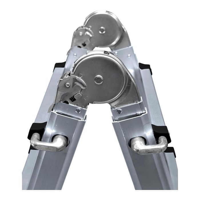 Escalera multifunción telescópica de aluminio 2 x 4+4 peldaños en131 1