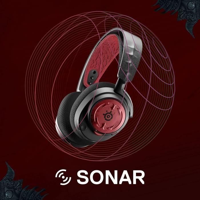 Auriculares Gaming Inalámbricos Multiplataforma - STEELSERIES - ARCTIS NOVA 7: DIABLO IV EDITION - Rojo y Negro 5