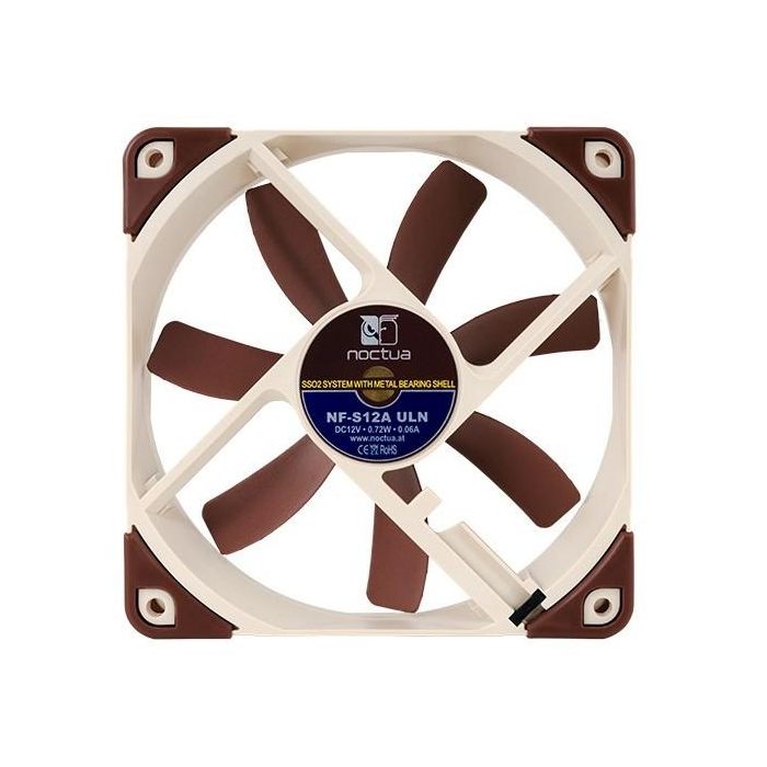 Noctua NF-S12A-ULN Ventilador de Caja 120mm, 800RPM, 8.6dB(A), Flujo de Aire 74.3M3/H, 3 Pines 3 Noctua NF-S12A-ULN Ventilador de Caja 120mm, 800RPM, 8.6dB(A), Flujo de Aire 74.3M3/H, 3 Pines 3