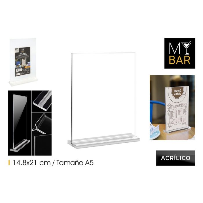 Porta Menús Sobremesa 14.8 x 21 cm - My Bar (18 Unidades) Porta Menús Sobremesa 14.8 x 21 cm - My Bar (18 Unidades)