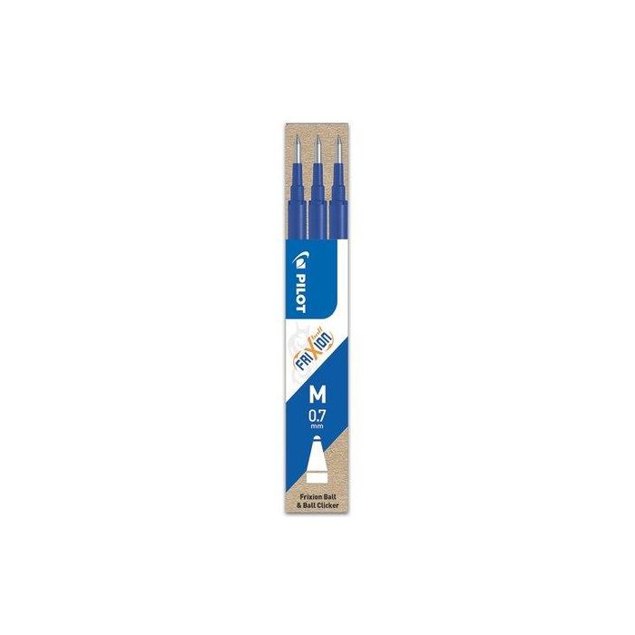 Pilot Recambio Bolígrafo Frixion 0.7 Azul Pack 3 Ud
