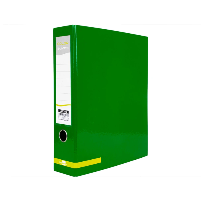 Liderpapel Archivador de Palanca A4 Forrado Lomo 80mm Verde con Compresor Metálico 1