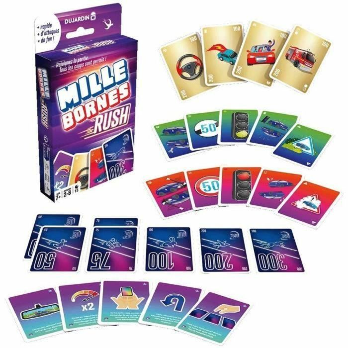 Juego de cartas MILLE BORNES RUSH - DUJARDIN - Para 2 jugadores o más - A partir de 7 años 4