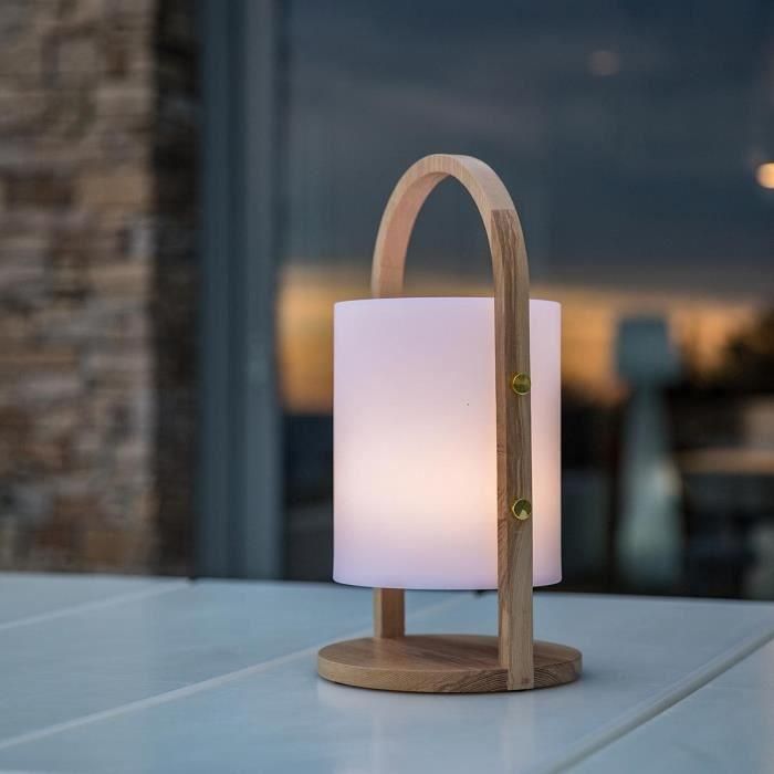 Lumisky Linterna Inalámbrica LED Woody H 37 cm Blanco Regulable IP44 Autonomía 10h Mango Madera Natural 2 Lumisky Linterna Inalámbrica LED Woody H 37 cm Blanco Regulable IP44 Autonomía 10h Mango Madera Natural 2