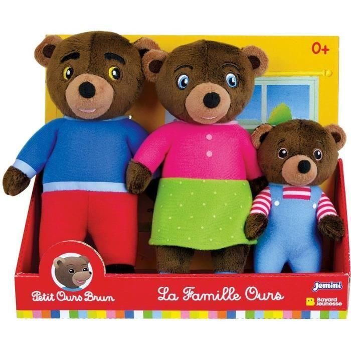 Caja de peluches - OSO MARRÓN PEQUEÑO - JEMINI - Familia: Mamá osa, Papá oso y Osito marrón Caja de peluches - OSO MARRÓN PEQUEÑO - JEMINI - Familia: Mamá osa, Papá oso y Osito marrón