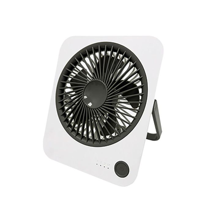 F-Air Ventilador de Mesa Recargable Portátil 1200mAh, 3 Velocidades, Blanco/Negro, Rejilla de Seguridad, Base Plegable F-Air Ventilador de Mesa Recargable Portátil 1200mAh, 3 Velocidades, Blanco/Negro, Rejilla de Seguridad, Base Plegable