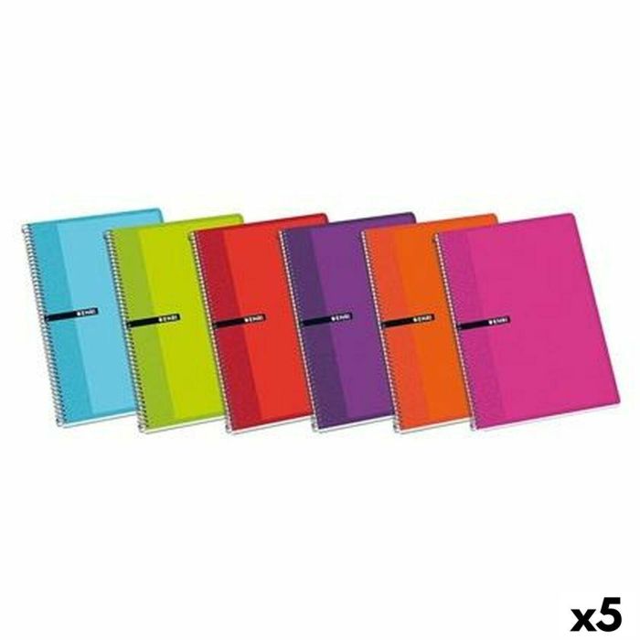 Cuaderno ENRI Multicolor Din A4 80 Hojas (5 Unidades) 0 Cuaderno ENRI Multicolor Din A4 80 Hojas (5 Unidades) 0