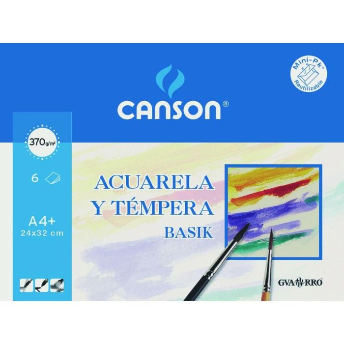 Papel de acuarela Canson Basik 6 Hojas (20 Unidades) 1