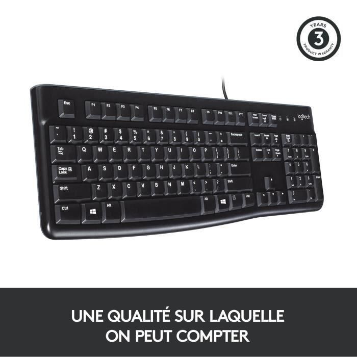 Logitech K120 - USB, AZERTY, Black 2 Logitech K120 - USB, AZERTY, Black 2