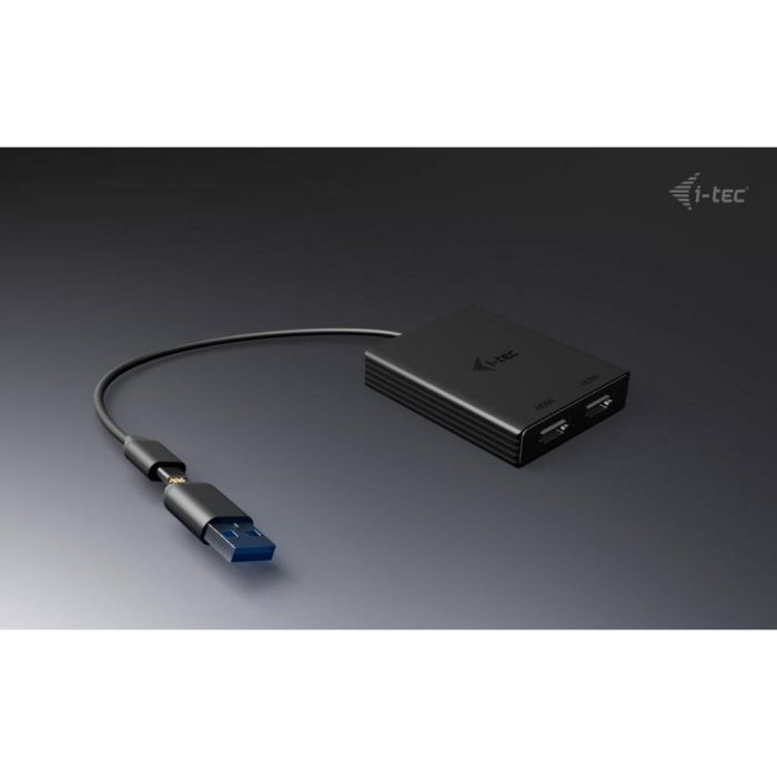 Cable USB i-Tec CADUAL4KHDMI Negro 1