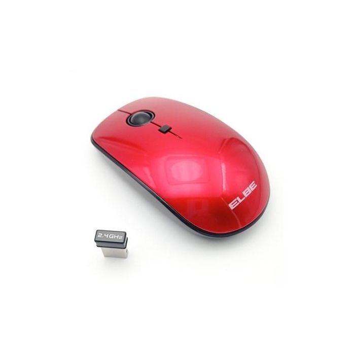 Elbe Ratón Inalámbrico RT-111 Rojo Ambidextro Pilas Incluidas Plug & Play 2 Elbe Ratón Inalámbrico RT-111 Rojo Ambidextro Pilas Incluidas Plug & Play 2