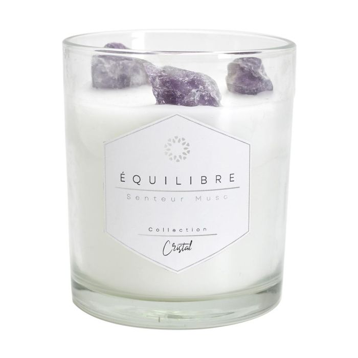 Home Deco Factory Vela Perfumada con Piedras para Meditación, 10 cm de Altura, Aromas Variados Home Deco Factory Vela Perfumada con Piedras para Meditación, 10 cm de Altura, Aromas Variados